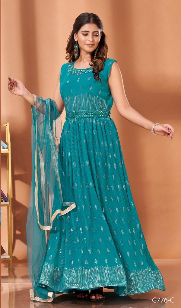 Amoha Trendz G776 Fancy georgette Designer Gown Collection